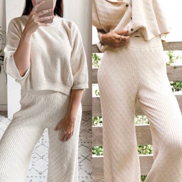 I Love Mr. Mittens Sweater Pant Matching Set Cream - Picture 1 of 6